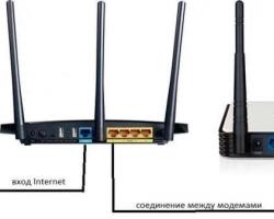 How to connect one router through another router