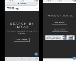 Search by images from Android and iPhone phones